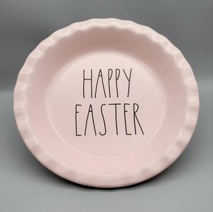 Rae Dunn Artesian By Magenta 10" Deep Dish Pie Baker Pastel Pink Happy Easter